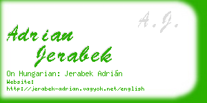 adrian jerabek business card